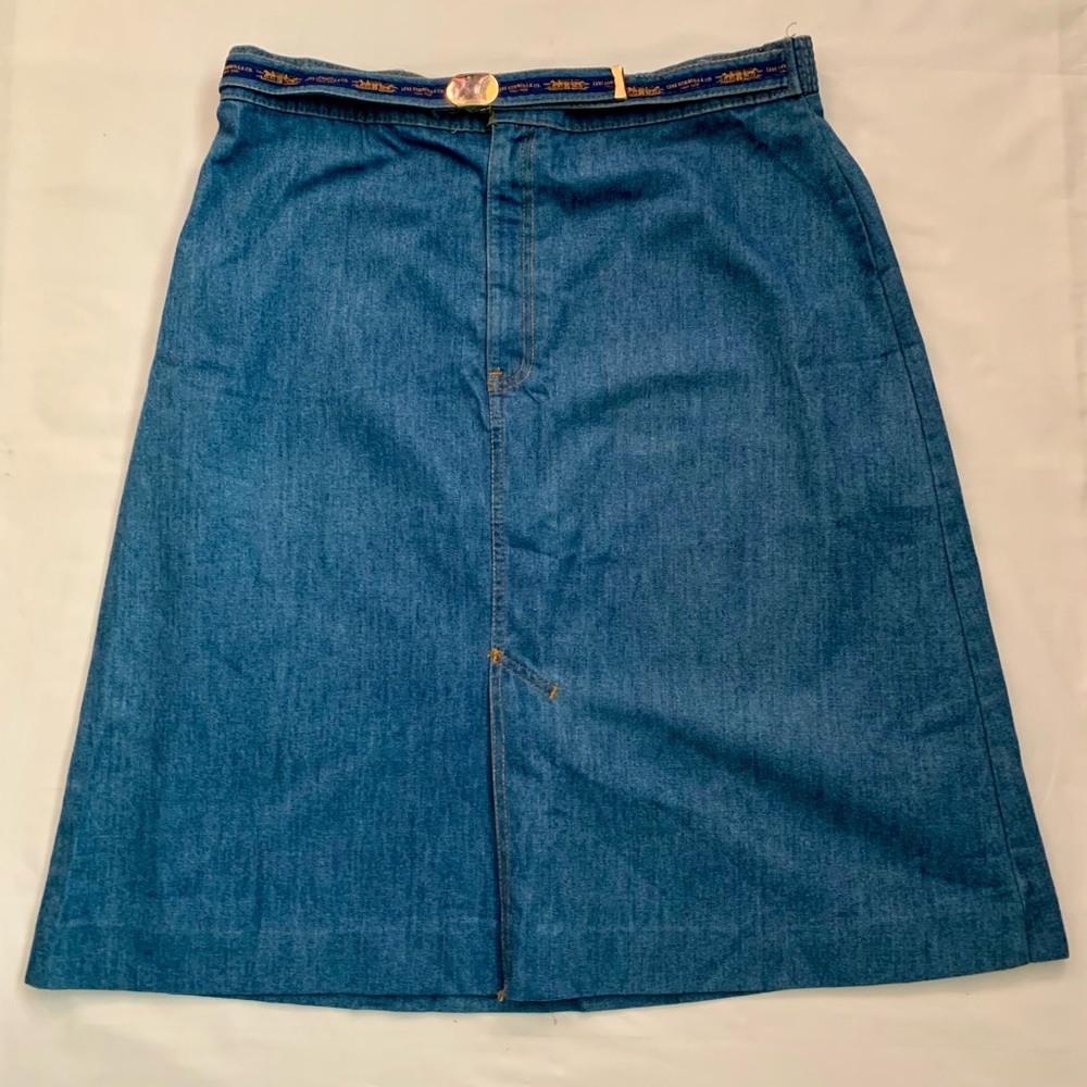 Woman’s Levi Strauss Long Flared Jean Skirt